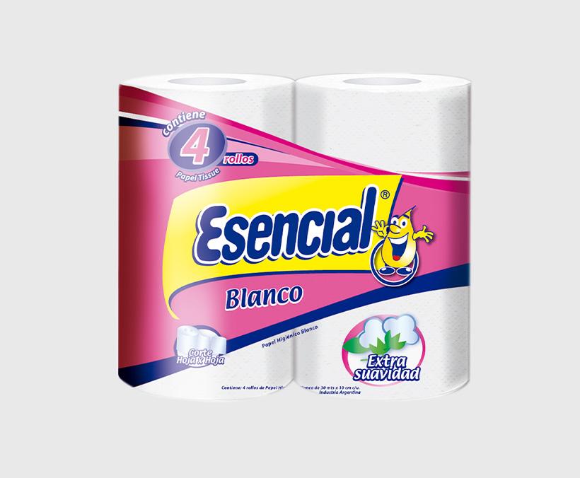 Papel Higiénico Esencial Blanco 4x1